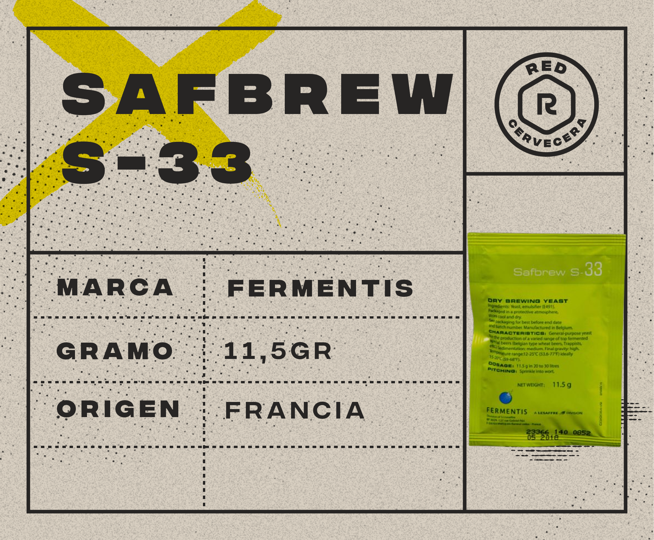 Safbrew S-33 sachet 11g